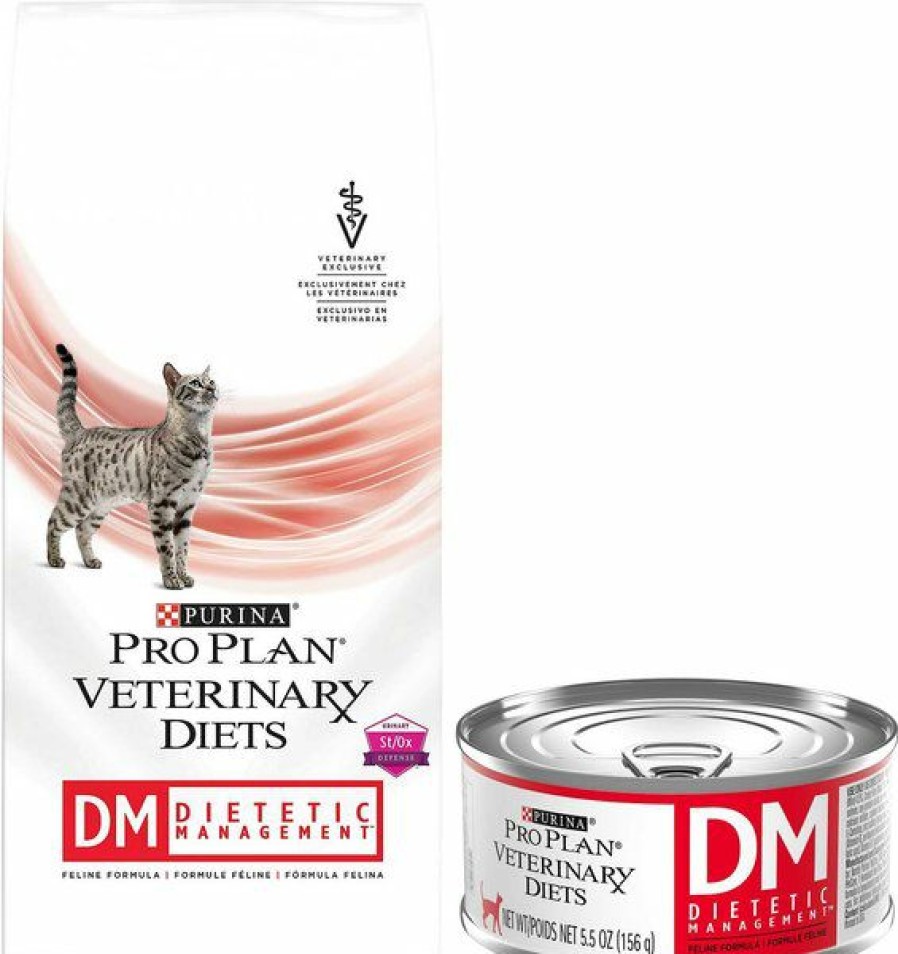 Online * Reliable Quality Bundle: Purina Pro Plan Veterinary Diets Dm Dietetic Management Dry Cat Food, 10-Lb Bag + Purina Pro Plan Veterinary Diets Dm Dietetic Management Wet Cat Food, 5.5-Oz, Case Of 24