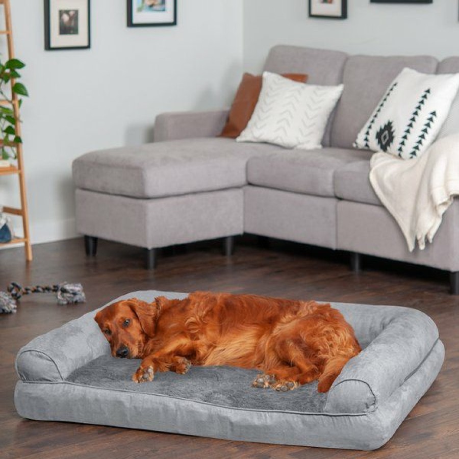 New * Discount Store Furhaven Plush & Suede Full Support Orthopedic Sofa Dog & Cat Bed