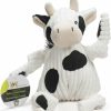 Hot * Popular Hugglehounds Barnyard Durable Plush Corduroy Knottie Cow Squeaky Dog Toy