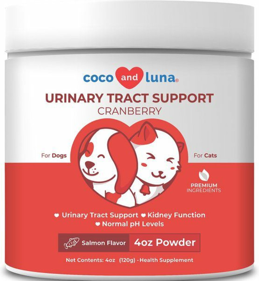 Clearance * Discount Store Vita Pet Life Coco & Luna Urinary Tract Support Cranberry Salmon Flavor Powder Dog & Cat Supplement, 4-Oz Jar