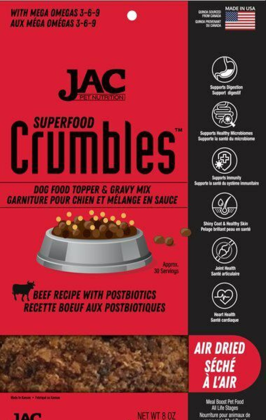 Online * Reliable Quality Jac Pet Nutrition Ranch Raised Beef Dehydrated Superfood Dog & Cat Meal Topper