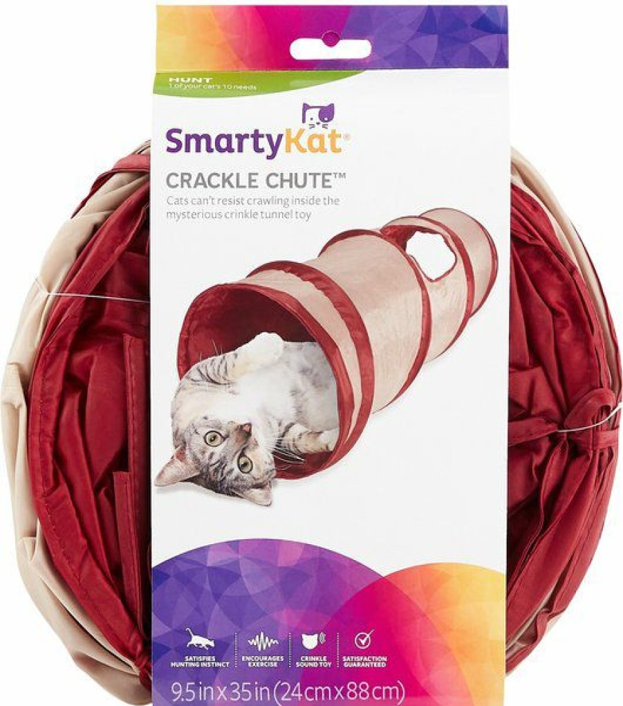 Hot * Popular Smartykat Crackle Chute Collapsible Tunnel Cat Toy