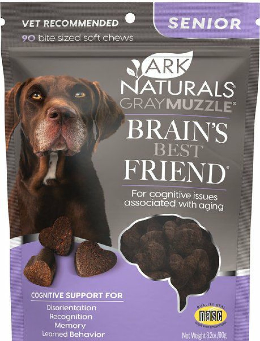 New * Wholesale Ark Naturals Gray Muzzle Brain'S Best Friend Soft Chew Brain & Nervous System Supplement For Senior Dogs, 90 Count