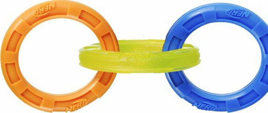 Hot * Cheaper Nerf Dog Tuff Tug 3 Ring Dog Toy, Large