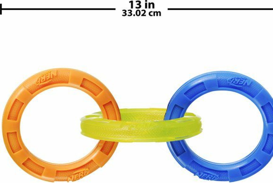 Hot * Cheaper Nerf Dog Tuff Tug 3 Ring Dog Toy, Large