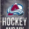 New * Limited Edition Fan Creations Nhl "All I Need Is Hockey & My Dog" Wall Decor