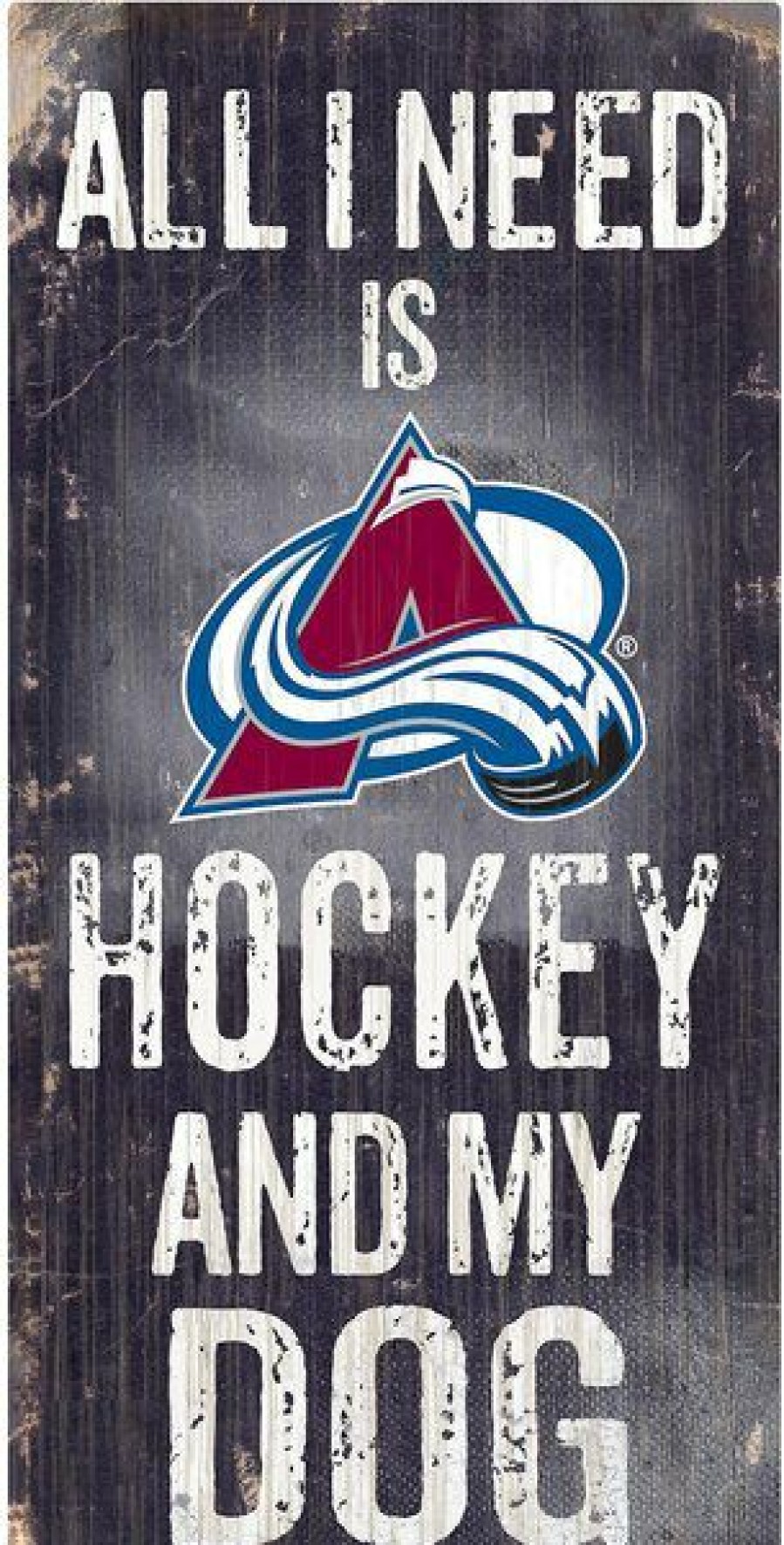 New * Limited Edition Fan Creations Nhl "All I Need Is Hockey & My Dog" Wall Decor