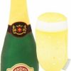 Best * Large Choice Frisco Plush Champagne & Flute Dog Toy, 2-Pack