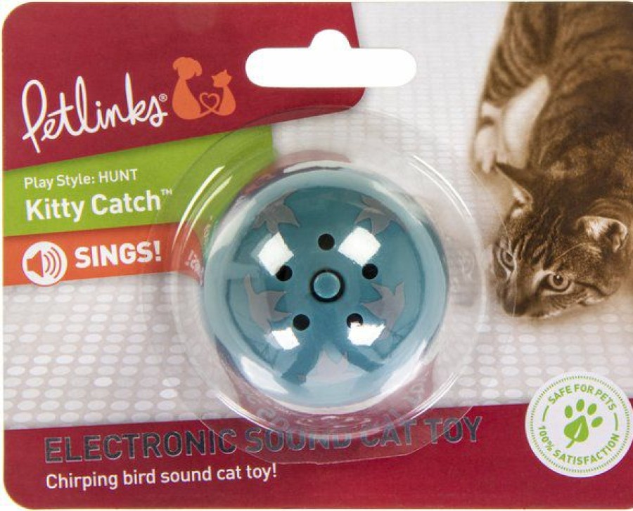 Clearance * Best Sale Petlinks Kitty Catch Electronic Sound Ball Cat Toy, Orange, Small