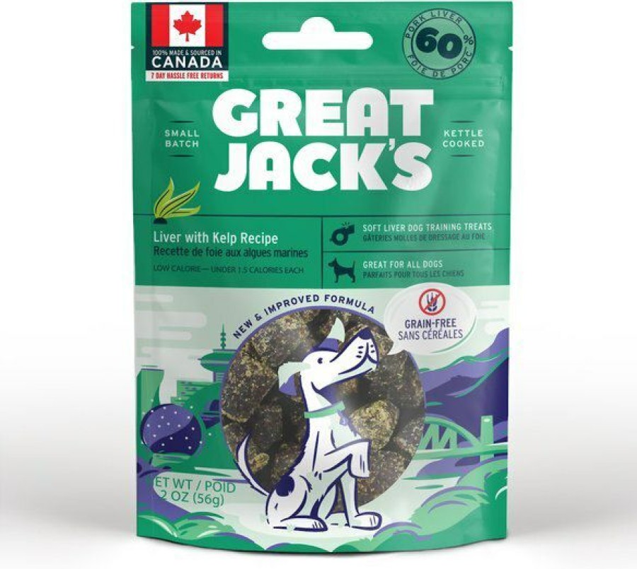 Best * Great Jacks Top Selling Great Jack'S Big Bitz Liver & Kelp Recipe Grain-Free Dog Treats