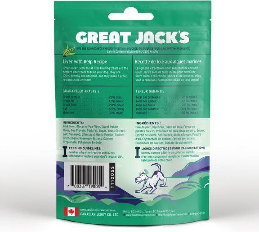 Best * Great Jacks Top Selling Great Jack'S Big Bitz Liver & Kelp Recipe Grain-Free Dog Treats