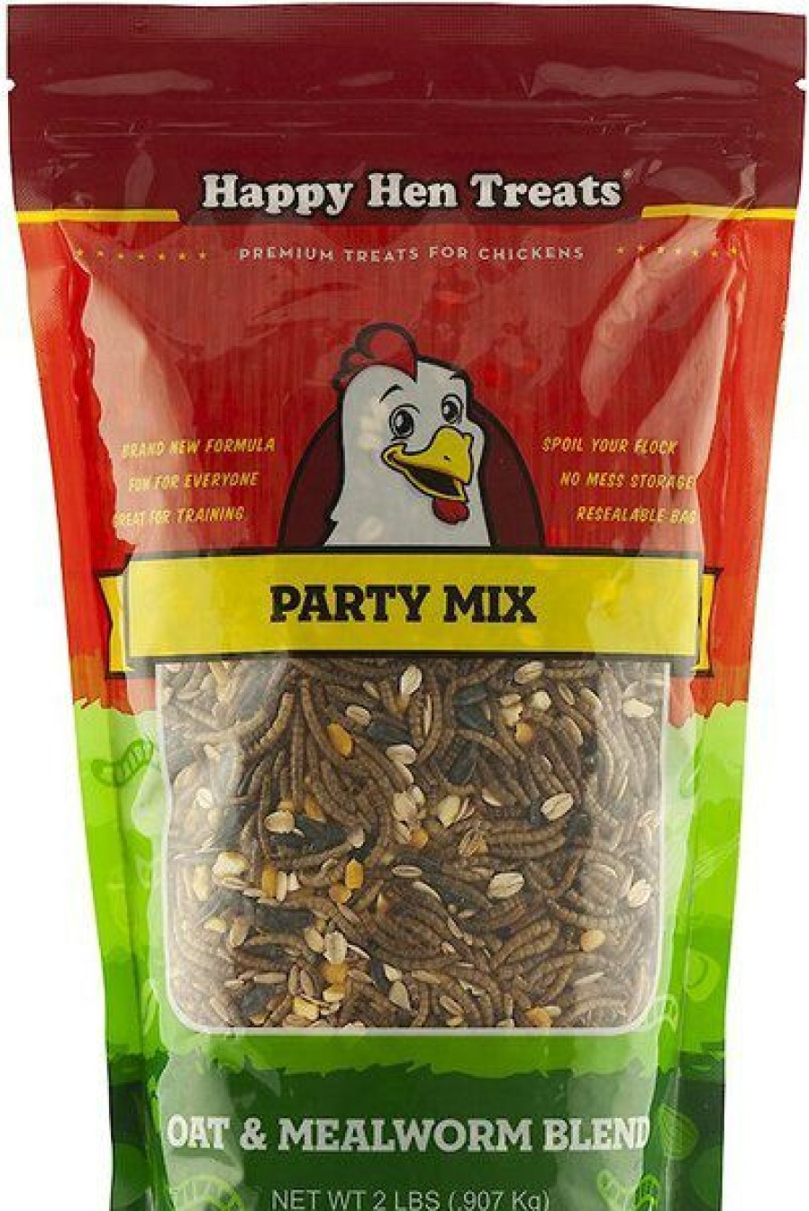 Hot * Popular Happy Hen Treats Oat & Mealworm Party Mix Poultry Treats, 2-Lb Bag