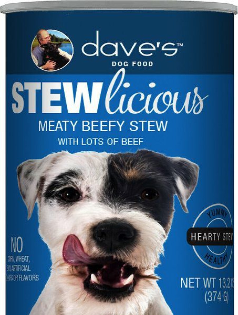 Clearance * Daves Pet Food Discount Store Dave'S Pet Food Stewlicious Meaty Beefy Stew Canned Dog Food, 13.2-Oz, Case Of 12