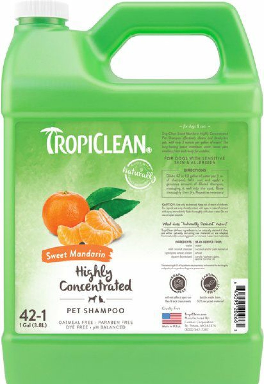 Best * Hot Sale Tropiclean Sweet Mandarin Highly Concentrated Dog & Cat Shampoo