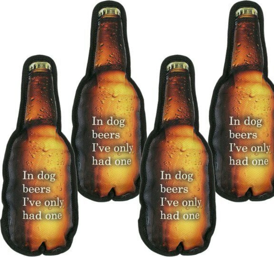 Hot * Good Quality Territory Beer Bottle Dog Toys, 4 Count