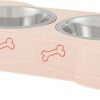 Online * Low Price Loving Pets Dolce Double Diner Non-Skid Elevated Dog & Cat Bowls, Pink, 2.75-Cup