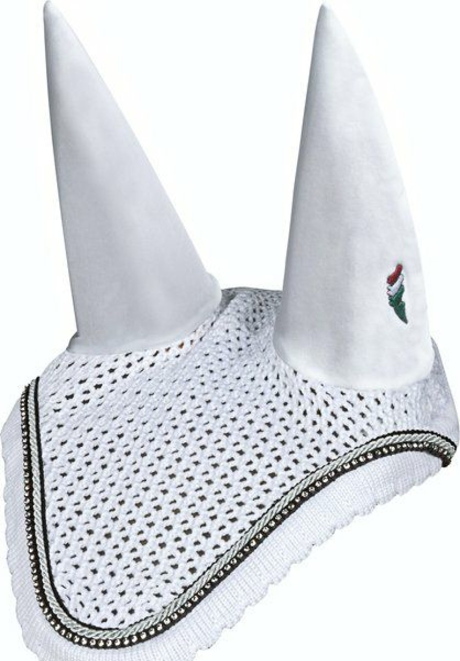 Hot * Excellent Equiline Rio Rhinestone Trim Horse Ear Bonnet