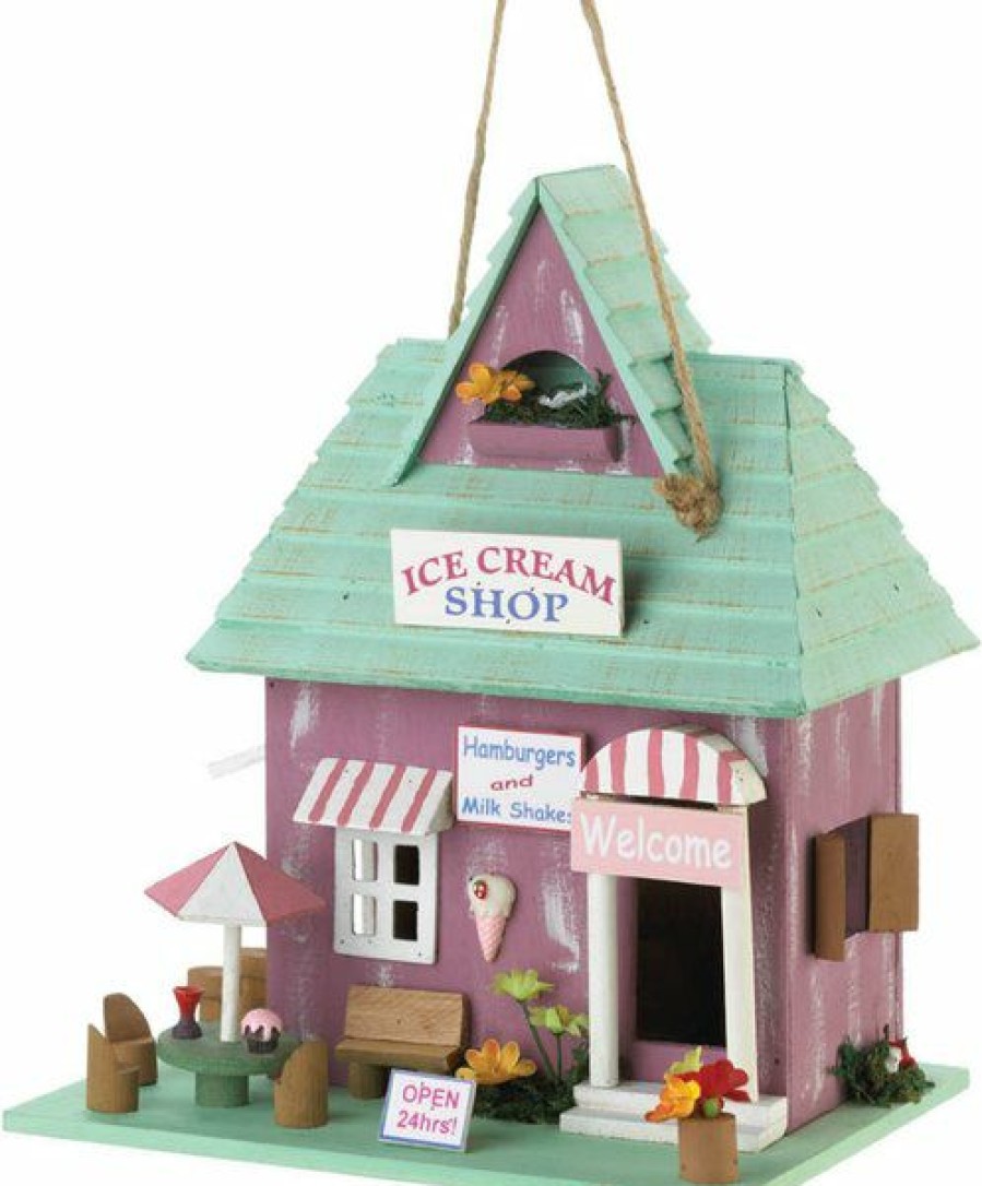 Clearance * Online Zingz & Thingz Ice Cream Shop Bird House