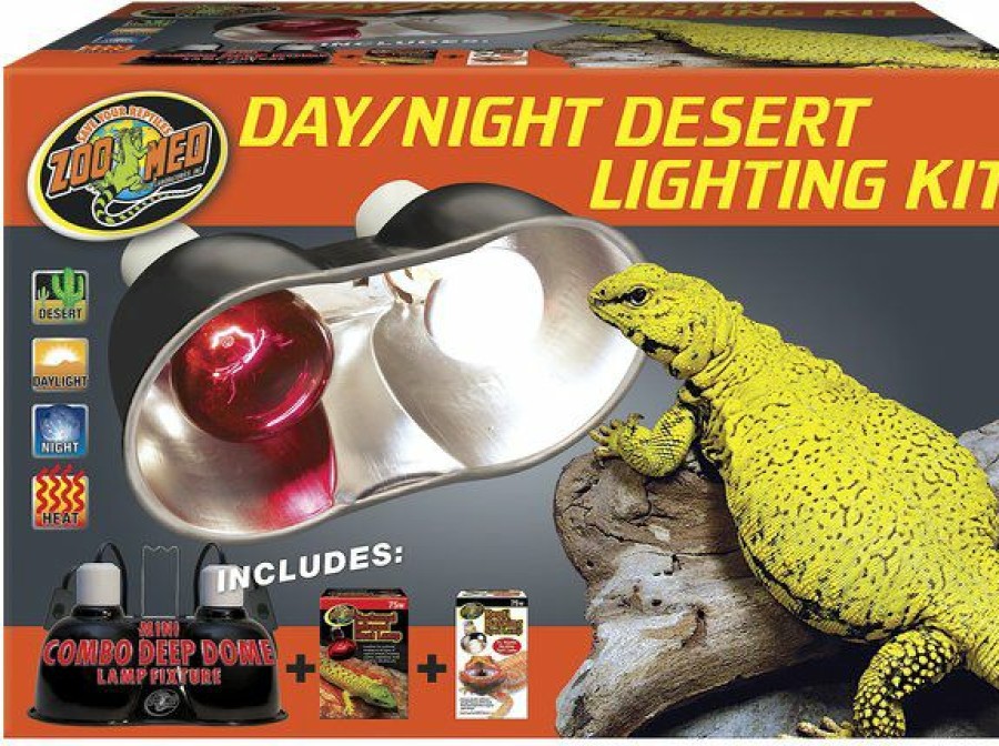 Hot * Limited Edition Zoo Med Day/Night Desert Reptile Lighting Kit