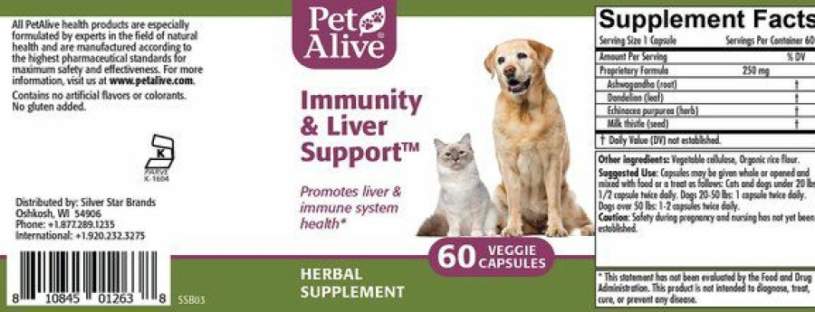 Wholesale * Discount Petalive Immunity & Liver Support Dog & Cat Supplement, 60 Count