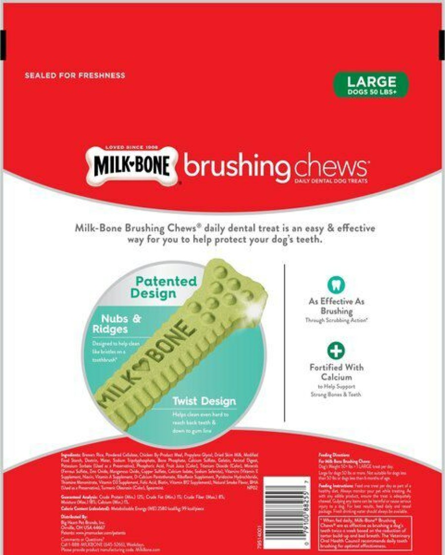 Hot * Popular Milk-Bone Fresh Breath Brushing Chews Daily Dental Large Dog Treats