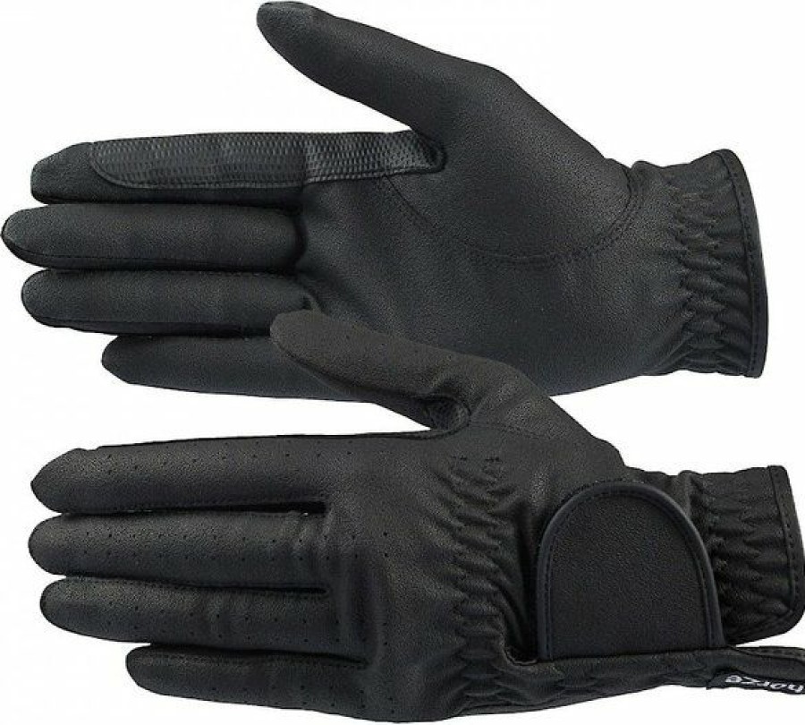 Clearance * Horze Equestrian Best Sale Horze Eleanor Flex Fit Horse Riding Gloves, Black