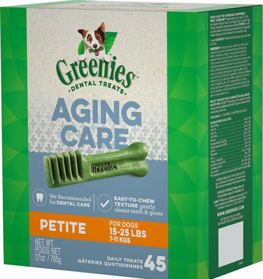 Online * Discount Store Greenies Aging Care Petite Dental Dog Treats, 45 Count