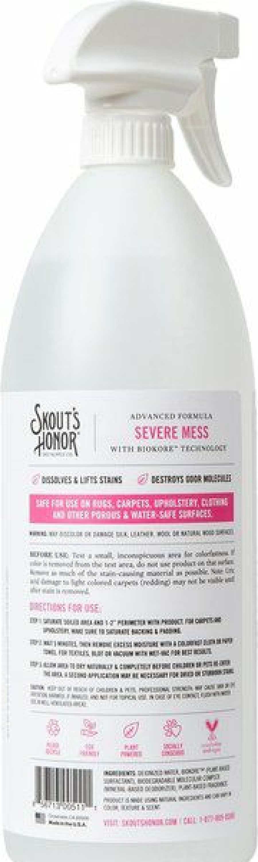 Hot * Skouts Honor Limited Edition Skout'S Honor Severe Mess Solution Dog & Cat Stain & Odor Cleaner, 35-Oz Bottle