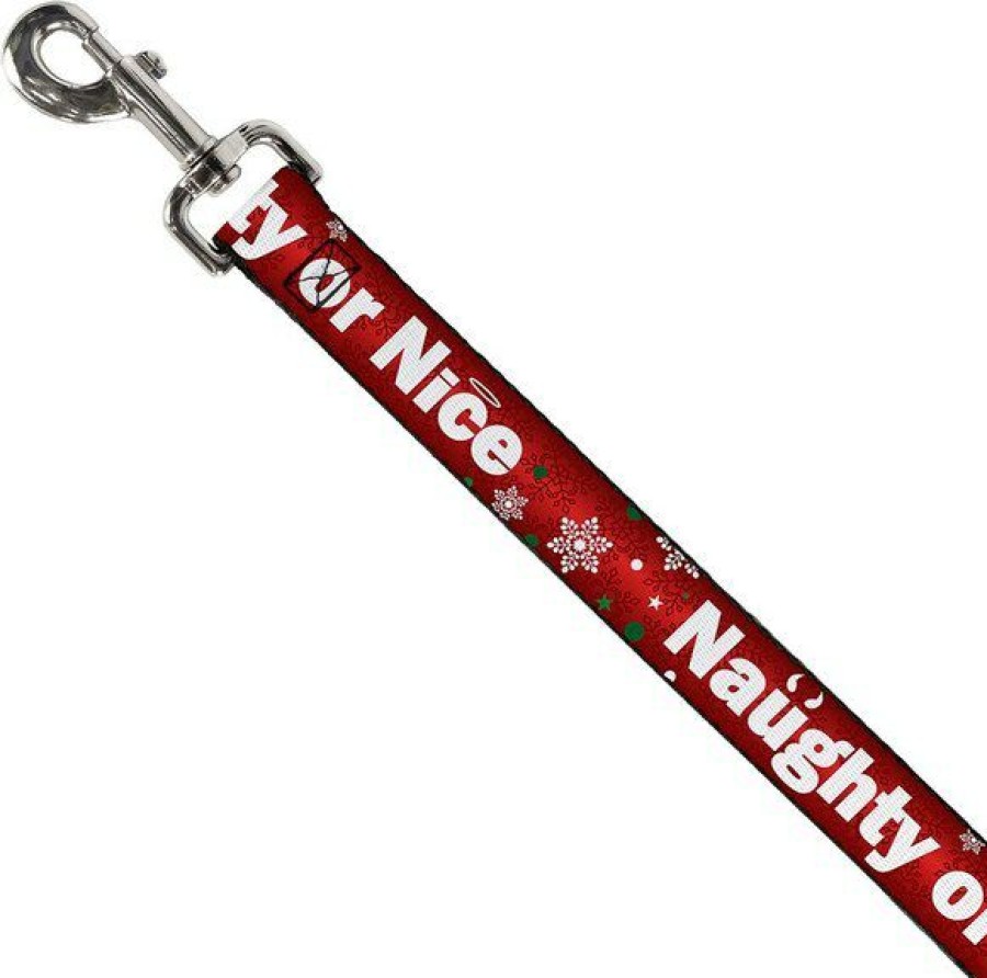 Best * Large Choice Buckle-Down Christmas Naughty Or Nice Dog Leash