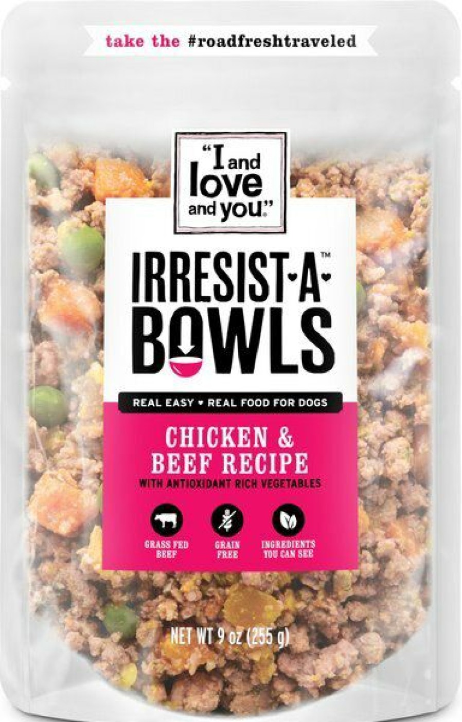 Best * Popular I And Love And You Irresist-A-Bowls Grain-Free Chicken & Beef Recipe Freeze-Dried Dog Food, 9-Oz Pouch