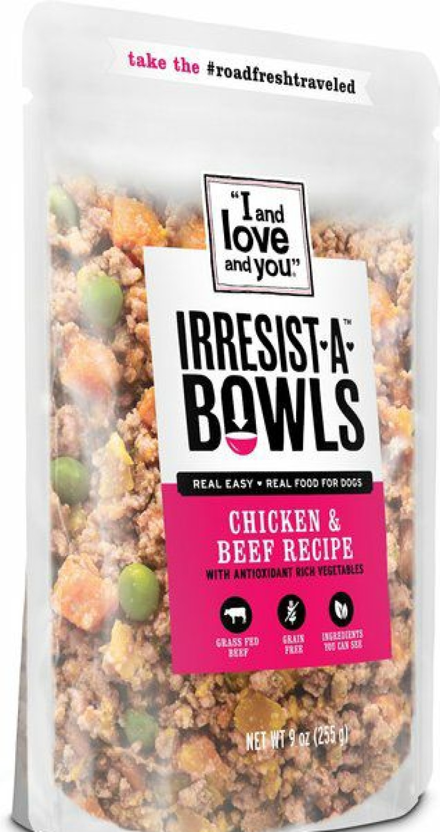 Best * Popular I And Love And You Irresist-A-Bowls Grain-Free Chicken & Beef Recipe Freeze-Dried Dog Food, 9-Oz Pouch