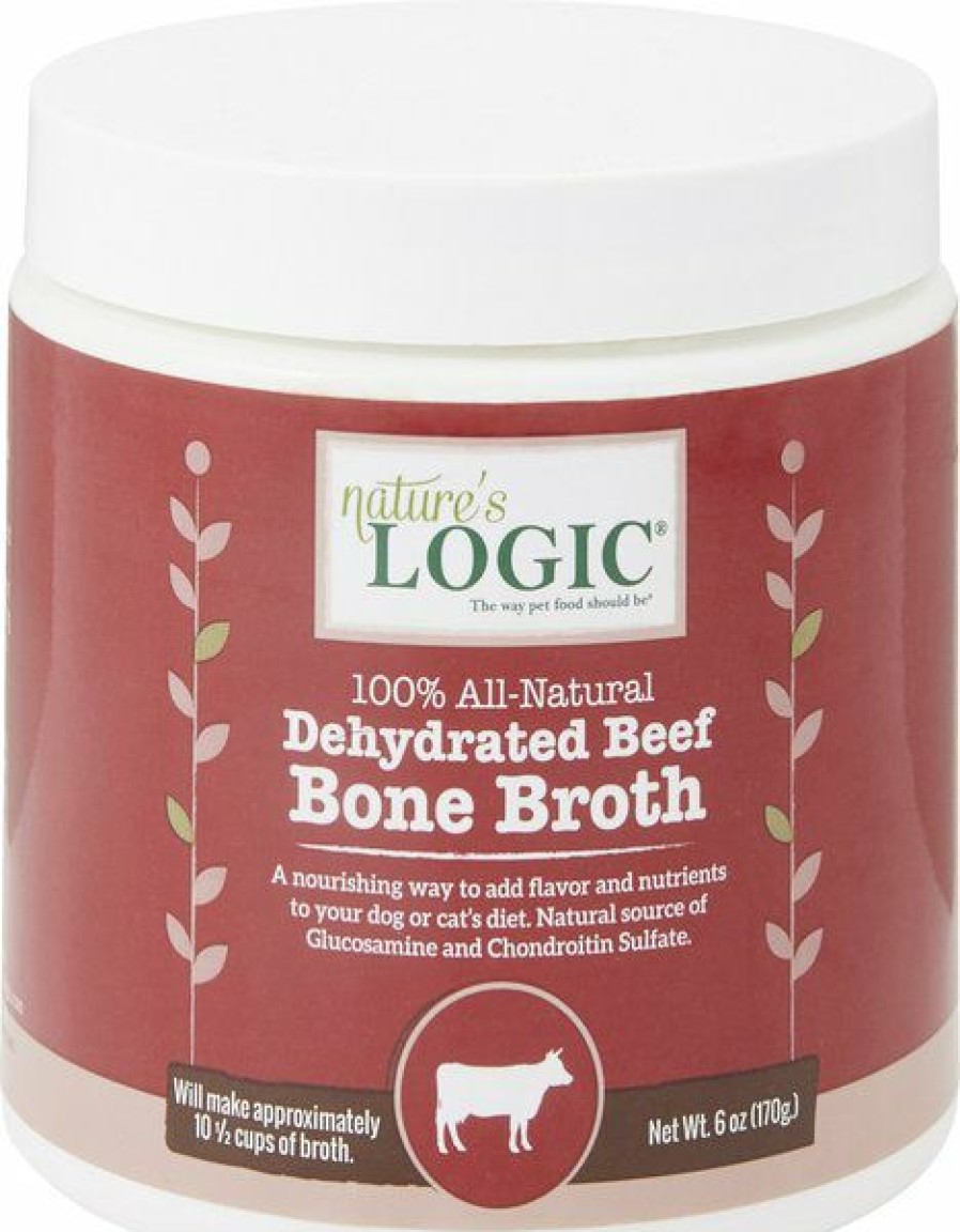 Clearance * Natures Logic Large Choice Nature'S Logic Dehydrated Beef Bone Broth Dog & Cat Food Topper, 6-Oz Tub