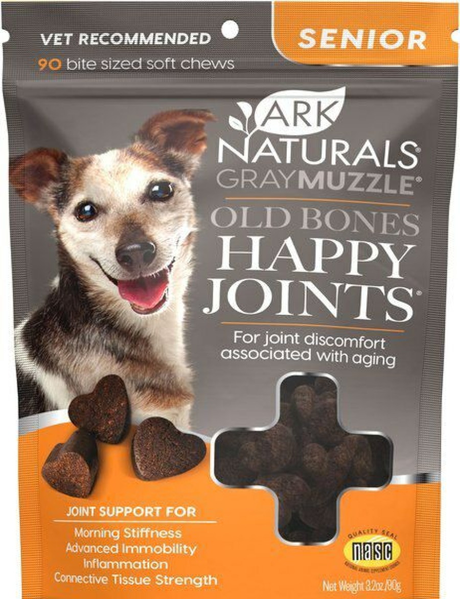 Clearance * Best Sale Ark Naturals Gray Muzzle Old Bones Happy Joint Soft Chew Joint Supplement For Senior Dogs, 90 Count