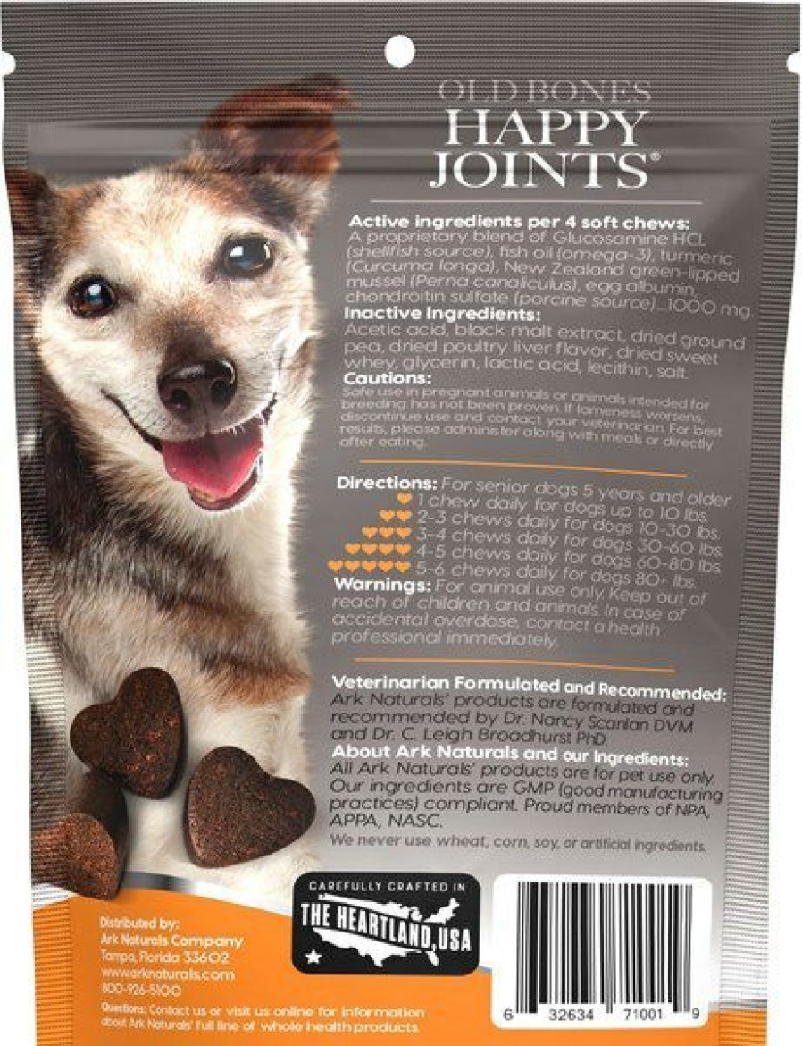 Clearance * Best Sale Ark Naturals Gray Muzzle Old Bones Happy Joint Soft Chew Joint Supplement For Senior Dogs, 90 Count