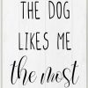 Best * Low Price Stupell Industries The Dog Likes Me Most Minimal Rustic Dog Wall Decor, Wood