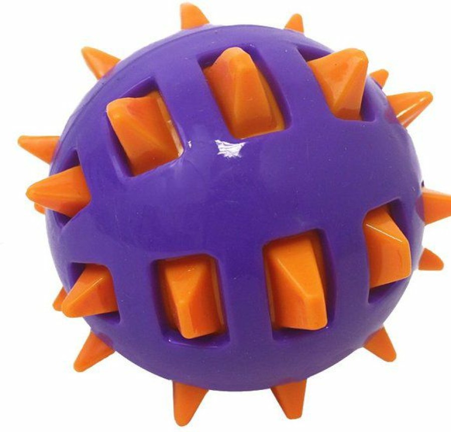 Clearance * Hot Sale Multipet Spike Tpr Ball Dog Toy, Color Varies