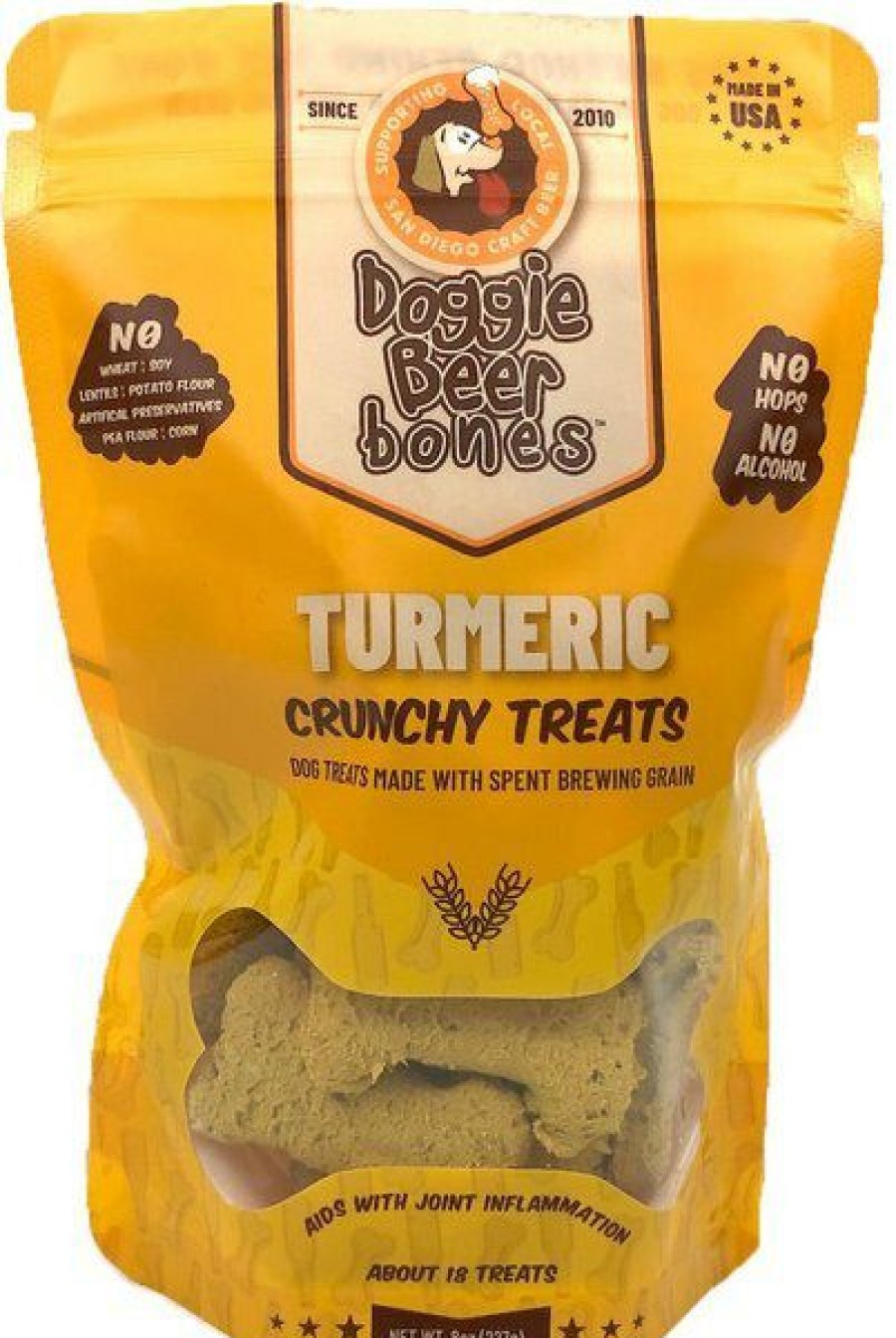 Clearance * Best Sale Doggie Beer Bones Turmeric Crunchy Dog Treats, 8-Oz Bag