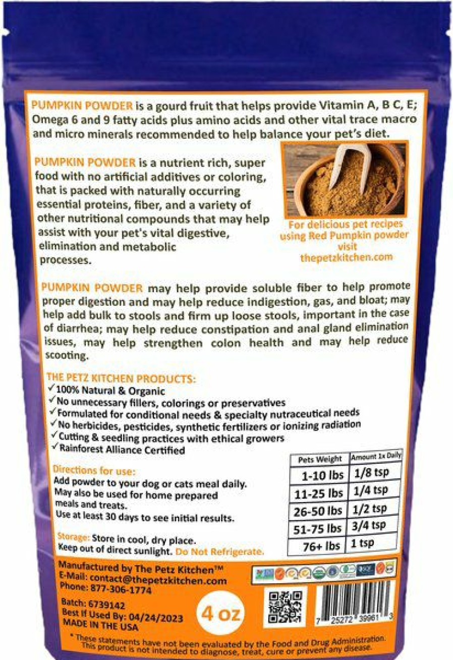 Best * Best Sale The Petz Kitchen Pumpkin Powder Digestive Supplement For Dogs & Cats