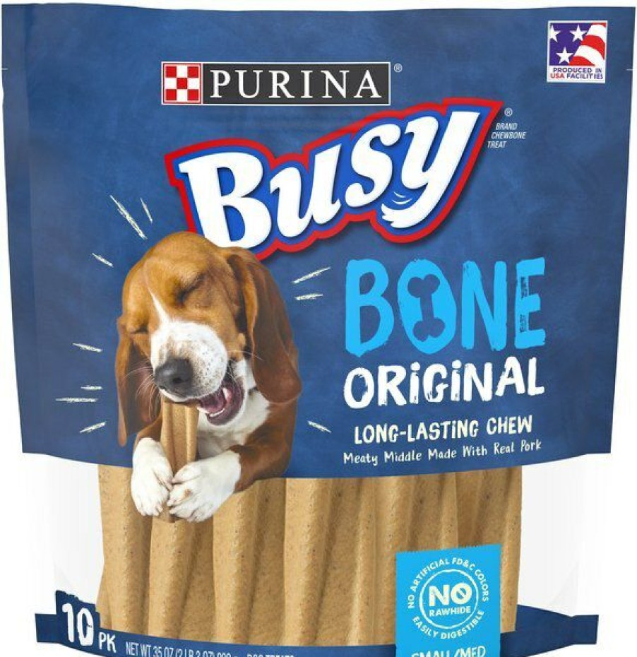 Best * 100% Guarantee Busy Bone With Real Meat Small/Medium Dog Treats