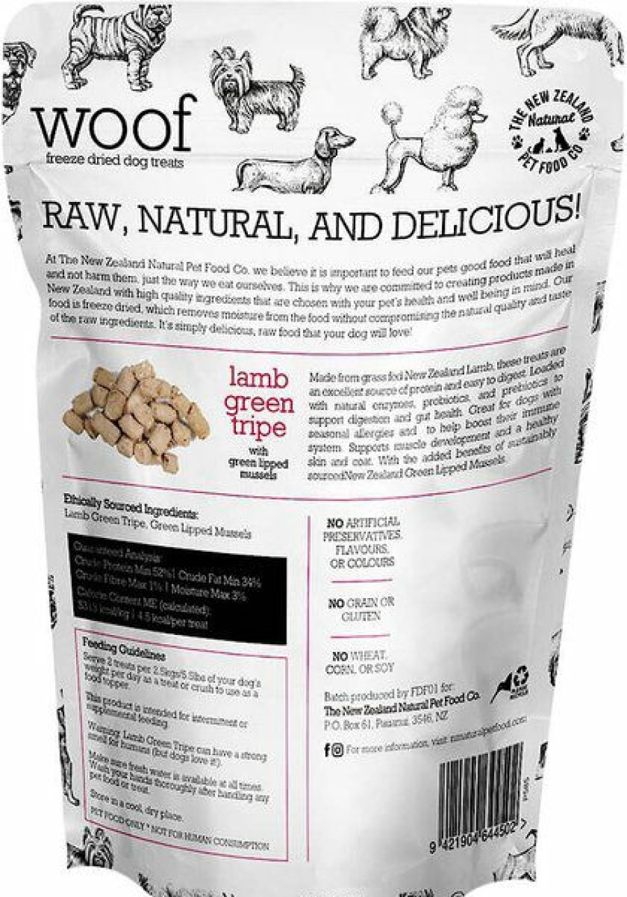 Online * 100% Guarantee The New Zealand Natural Pet Food Co. Woof Lamb Green Tripe Freeze-Dried Dog Treats, 1.4-Oz Bag