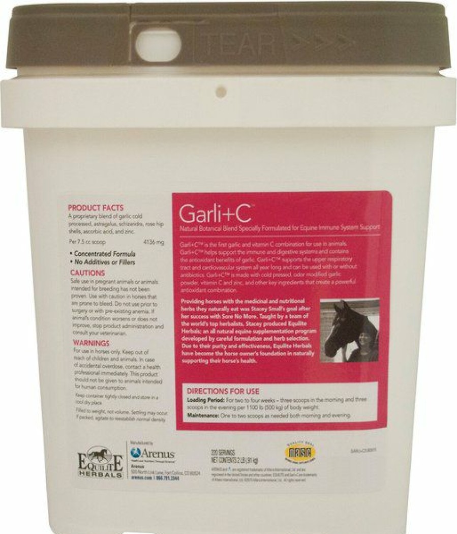 Wholesale * Reliable Quality Equilite Herbals Garli+C Immune Support Powder Horse Supplement, 2-Lb Tub