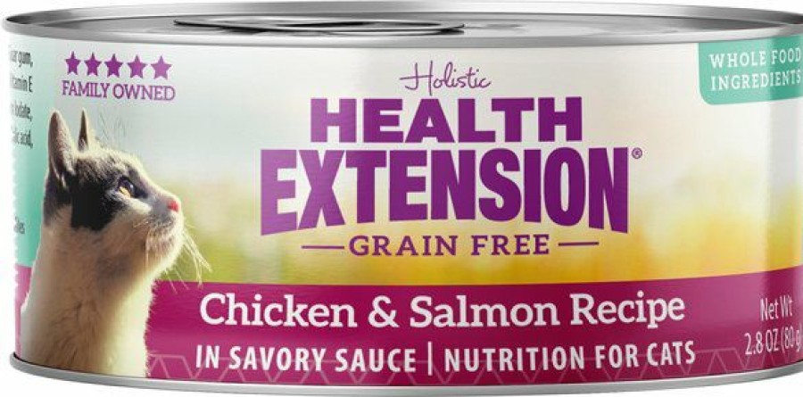 New * Popular Health Extension Grain-Free Chicken & Salmon Recipe Canned Cat Food, 2.8-Oz, Case Of 24