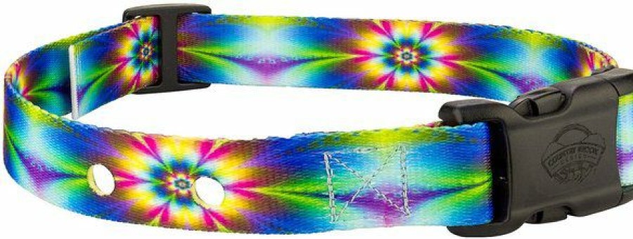 Hot * Discount Country Brook Design Replacement Fence Receiver Dog Collar, Tie-Dye Flowers