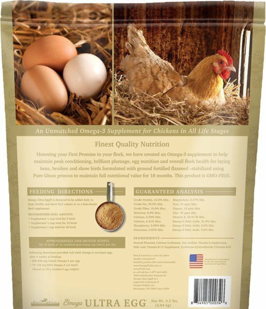 New * Best Sale Omega Fields Omega Ultra Egg Chicken Supplement, 4.5-Lb Bag