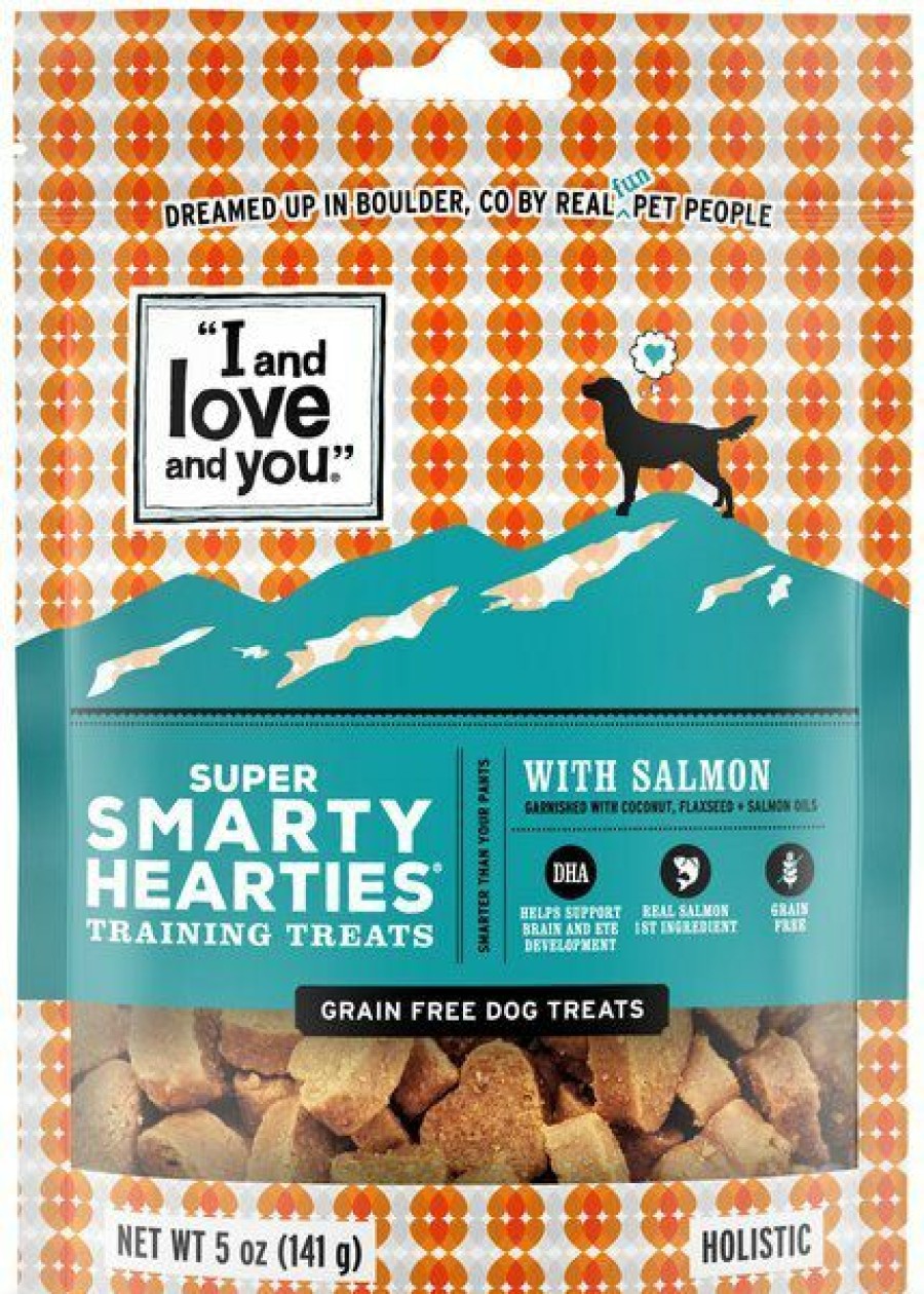 Clearance * Good Quality I And Love And You Super Smarty Hearties Grain-Free Salmon Dog Treats, 5-Oz Bag