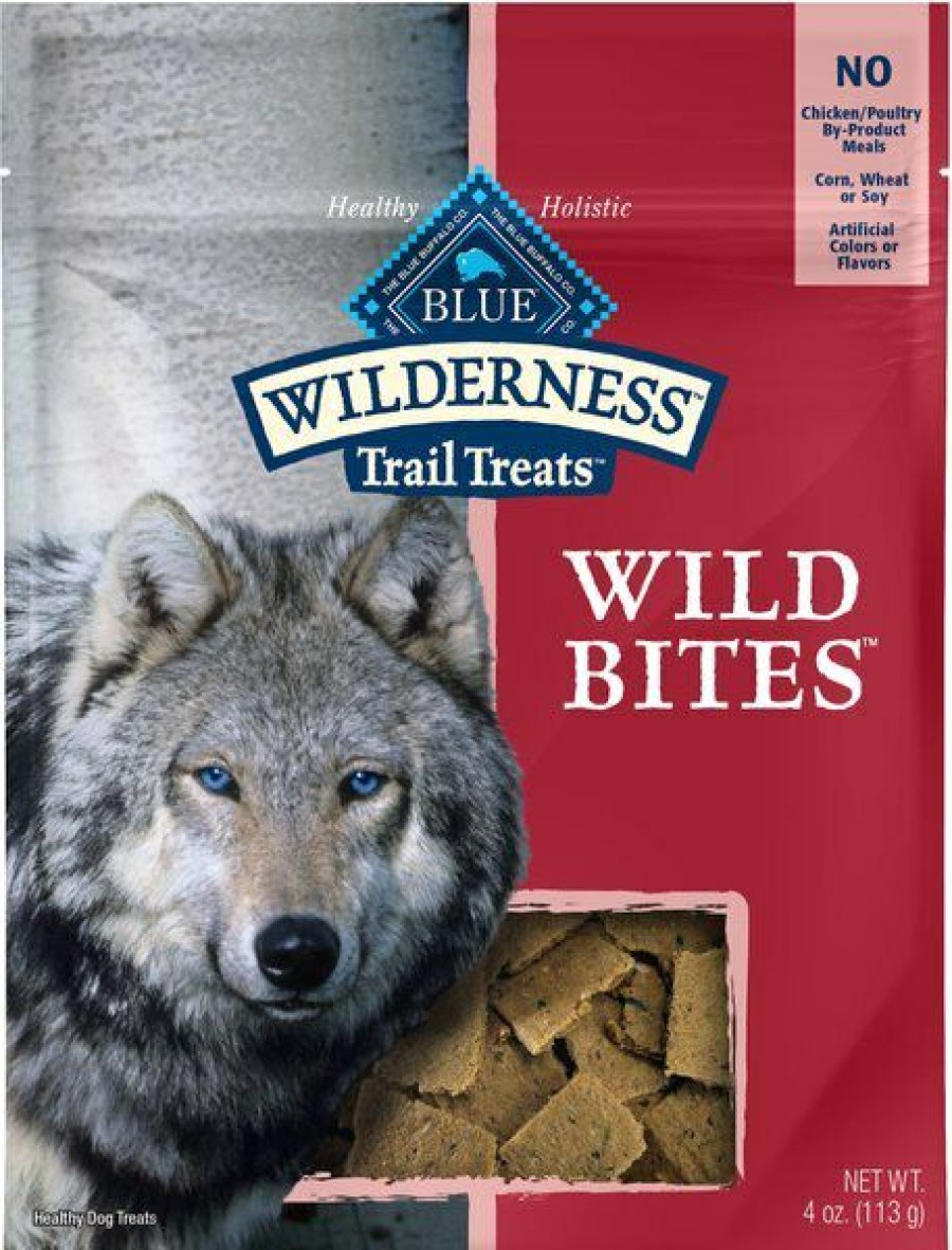 Hot * Large Choice Blue Buffalo Wilderness Trail Treats Salmon Wild Bites Grain-Free Dog Treats