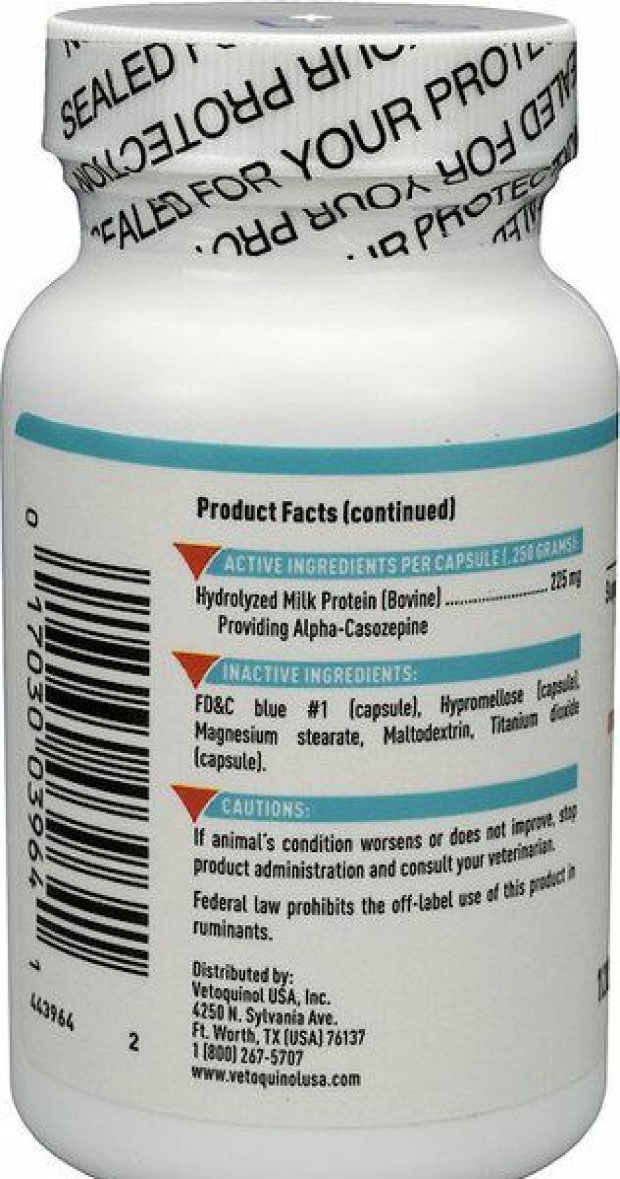 Online * Hot Sale Vetoquinol Zylkene 225-Mg Capsules Calming Supplement For Medium Dogs & Cats, 120 Count