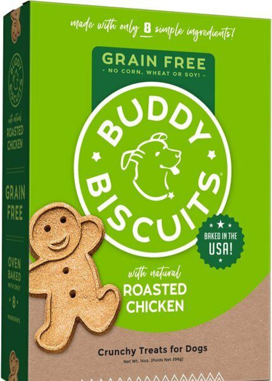 Hot * Reliable Quality Buddy Biscuits Grain-Free Oven Baked With Rotisserie Chicken Dog Treats, 14-Oz Box