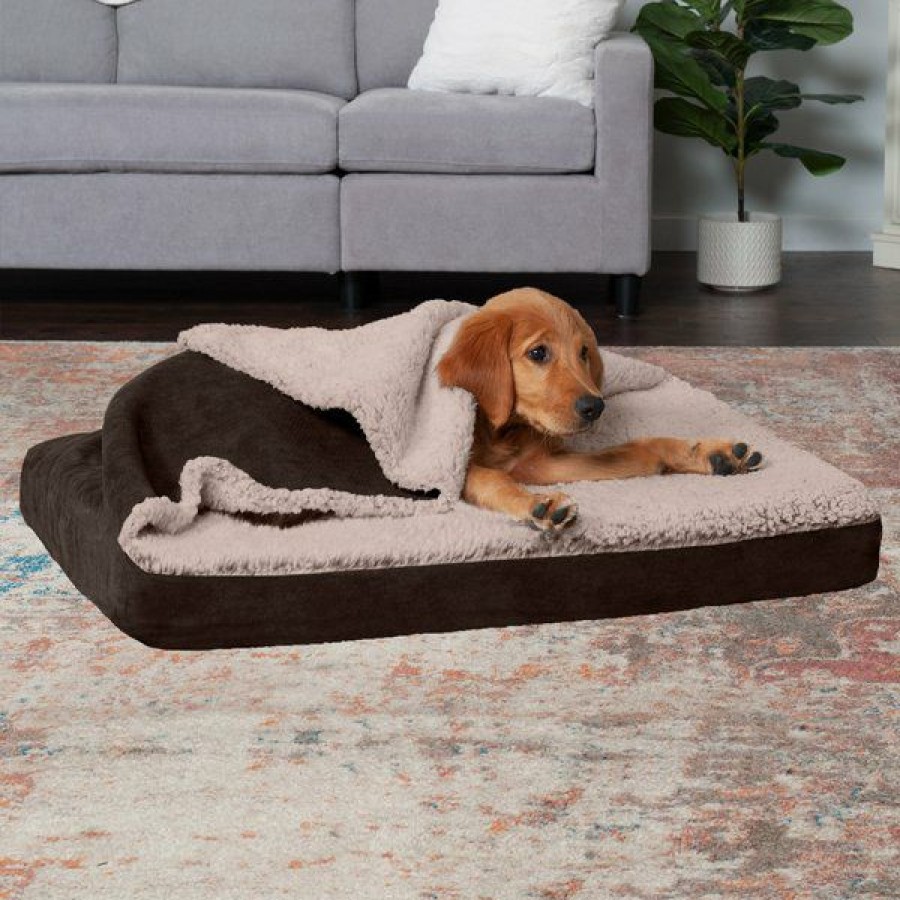 Online * Discount Store Furhaven Berber & Suede Blanket Top Cooling Gel Cat & Dog Bed