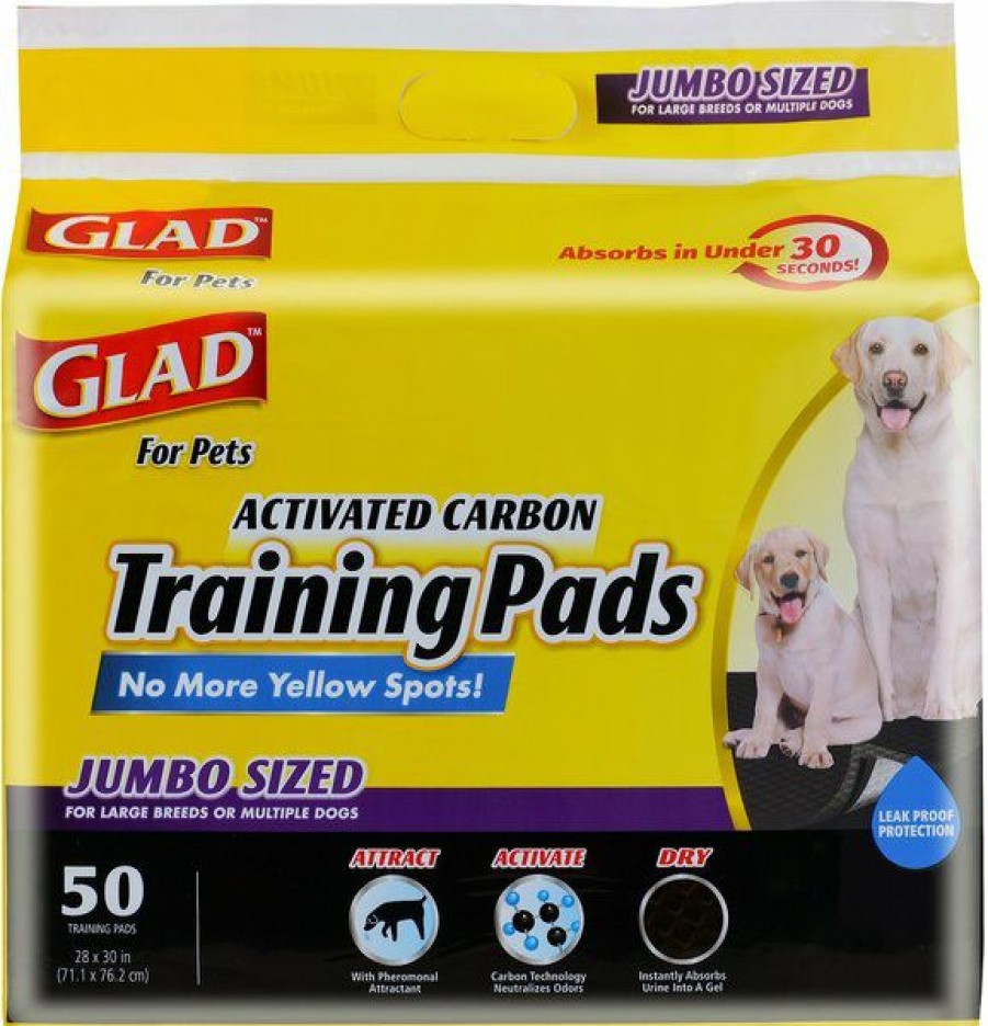 Best * Large Choice Glad Activated Carbon Jumbo Sized Dog Training Pads, 50 Count